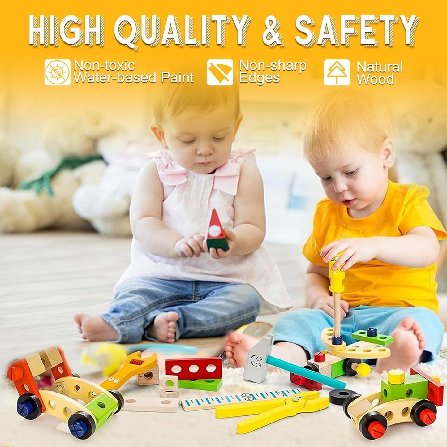 Little Engineers - Nut & Bolt Toolbox Toy (34pcs)