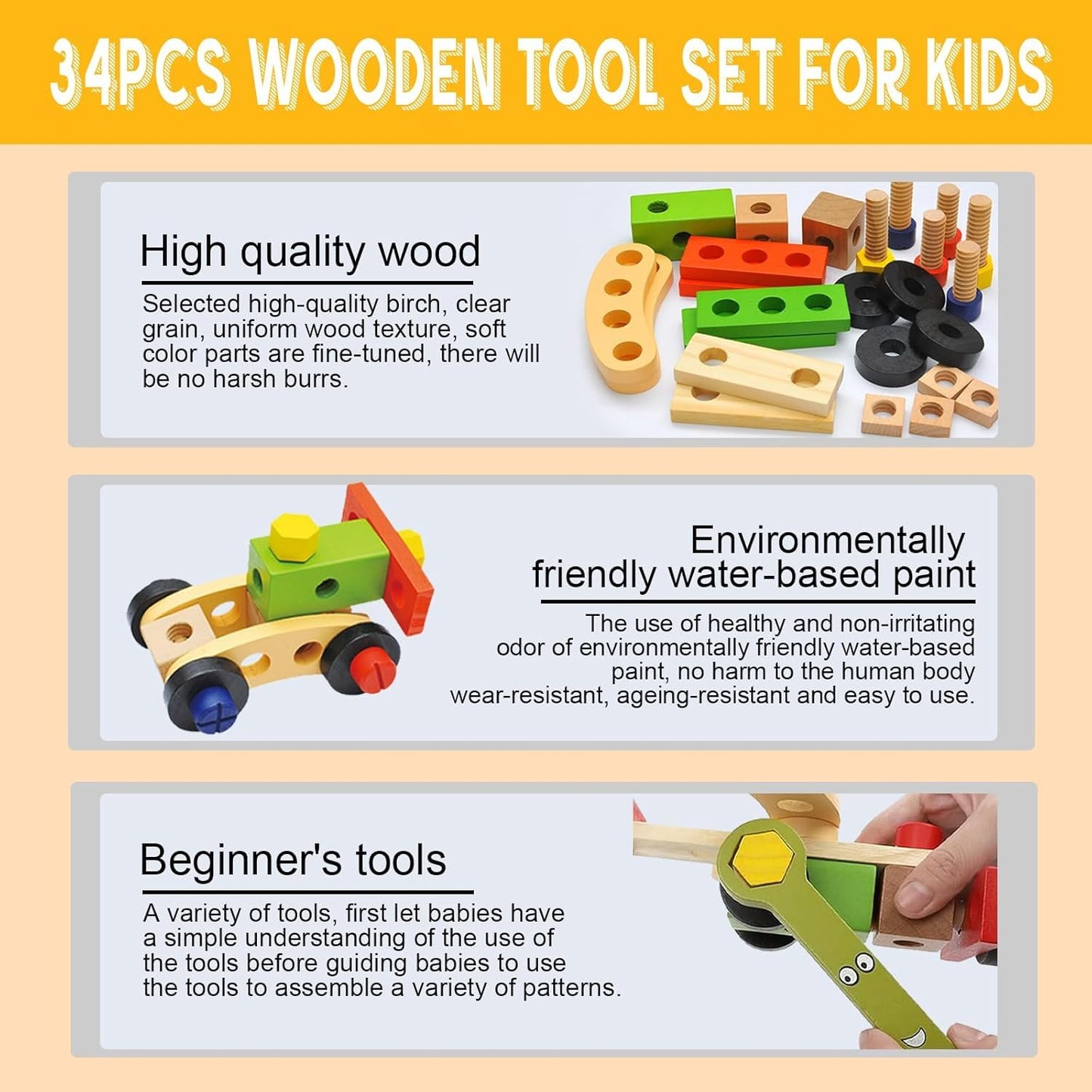 Little Engineers - Nut & Bolt Toolbox Toy (34pcs)