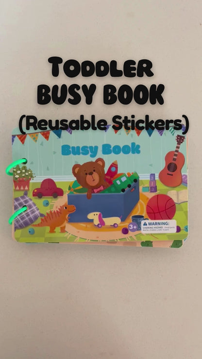 Toddler Busy Book (Reusable Stickers)